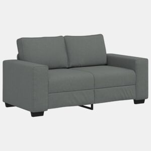 Sofá de 2 lugares - Sofá fixo em tecido 120 cm cinzento-escuro