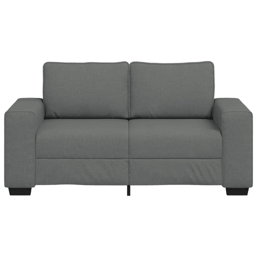 Sofá de 2 lugares - Sofá fixo em tecido 120 cm cinzento-escuro