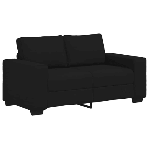Sofá de 2 lugares - Sofá fixo tecido 120 cm preto