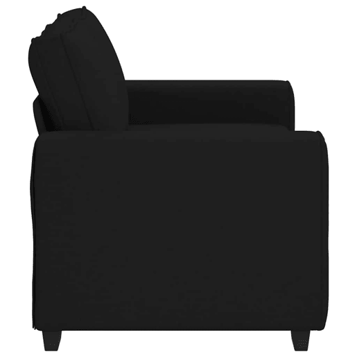 Sofá de 2 lugares - Sofá fixo tecido 120 cm preto