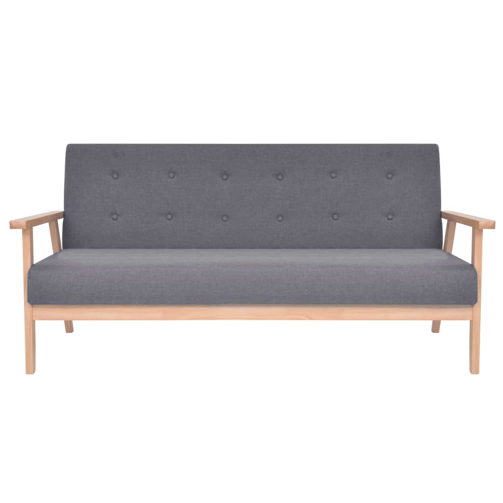 sofa de 3 plazas - sofa de salon de tela gris oscura