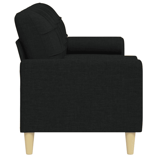 Sofá 3 lugares - Sofá fixo c almofadas decorativas 210 cm tecido preto