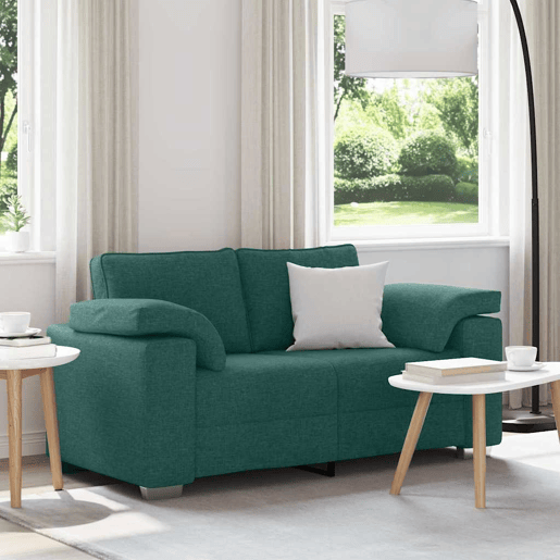 Sofá 3 lugares, Sofá fixo Verde Escuro 160 x 77 x 82 cm tecido