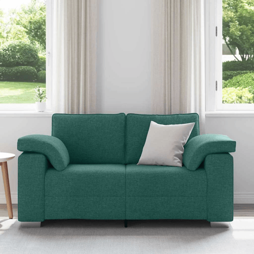 Sofá 3 lugares, Sofá fixo Verde Escuro 160 x 77 x 82 cm tecido