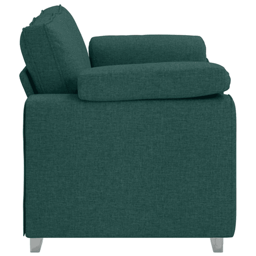 Sofá 3 lugares, Sofá fixo Verde Escuro 160 x 77 x 82 cm tecido