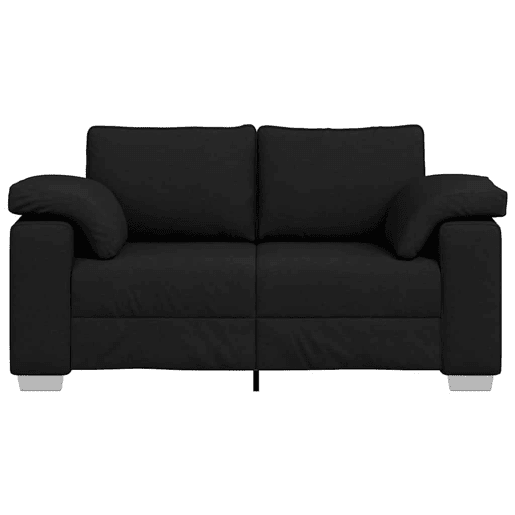 Sofá 3 lugares, Sofá fixo Preto 160 x 77 x 82 cm tecido