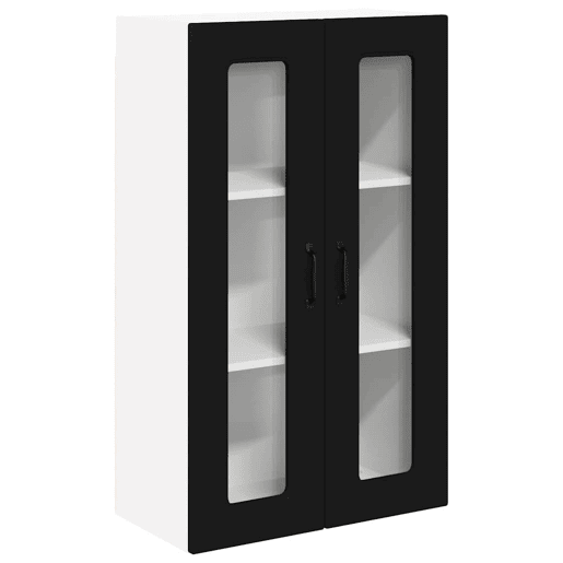 Armário de cozinha suspenso - armario de cocina colgante com porta Preto 60 x 31 x 100 cm
