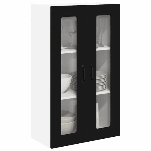 Armário de cozinha suspenso - armario de cocina colgante com porta Preto 60 x 31 x 100 cm