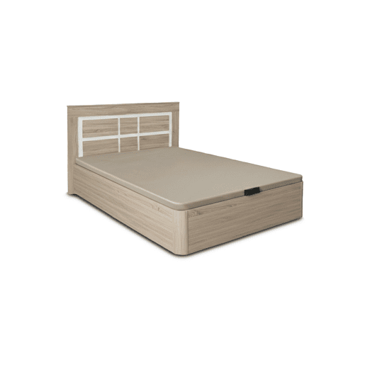 Conjunto de cama dobrável com arrumação Cambria de 135 cm + cabeceira Kiara Cambria e branca