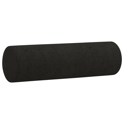 Sofá 3 lugares - Sofá fixo + almofadas decorativas 180 cm tecido preto