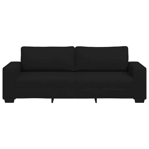 Sofá de 3 lugares - Sofá fixo tecido 180 cm preto