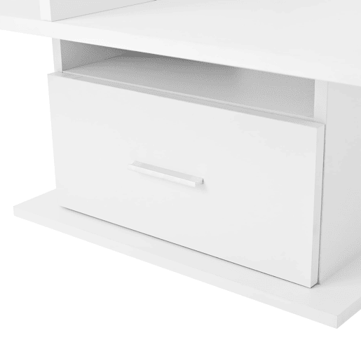 Mesa de centro elevável u2013 com iluminação LED, altura ajustável, design moderno u2013 Branco