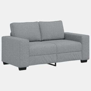 Sofá de 2 lugares - Sofá fixo em tecido 120 cm cinzento-claro