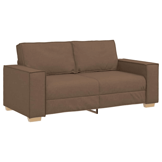 Sofá de 2 lugares - Sofá fixo marrom 140 cm tecido Sofá de 2 lugares - Sofá fixo marrom 140 cm tecido