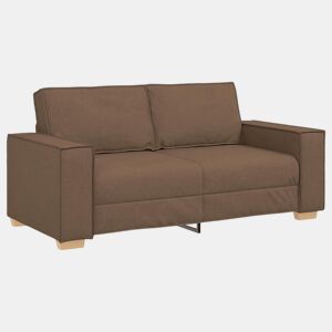 Sofá de 2 lugares - Sofá fixo marrom 140 cm tecido