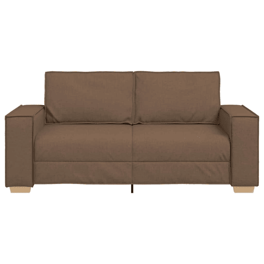 Sofá de 2 lugares - Sofá fixo marrom 140 cm tecido Sofá de 2 lugares - Sofá fixo marrom 140 cm tecido