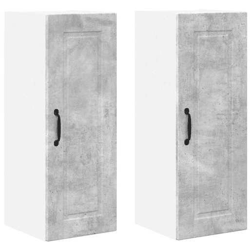 Lote de 2 Armários de cozinha suspendidos - Cozinha modular Colgantes Cinzento 30 x 31 x 80 cm
