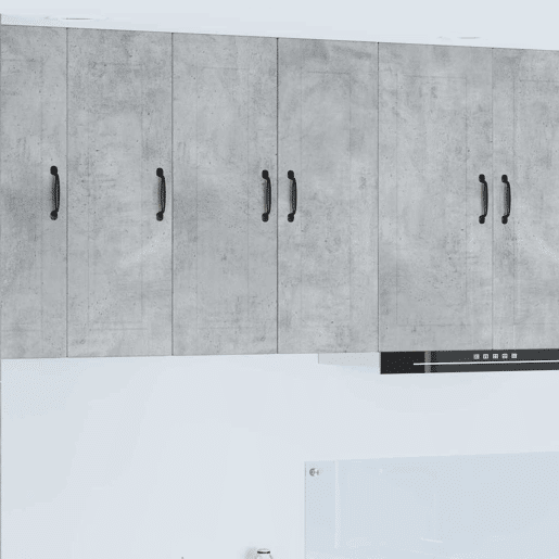 Lote de 2 Armários de cozinha suspendidos - Cozinha modular Colgantes Cinzento 30 x 31 x 80 cm