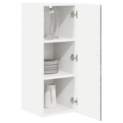 Lote de 2 Armários de cozinha suspendidos - Cozinha modular Colgantes Cinzento 30 x 31 x 80 cm