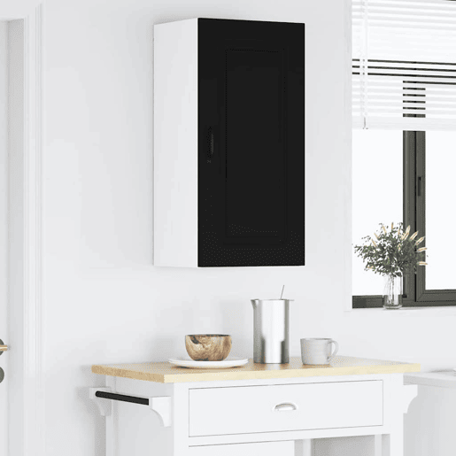 Armário de cozinha suspenso - armario de cocina colgante com porta Preto 50 x 31 x 80 cm