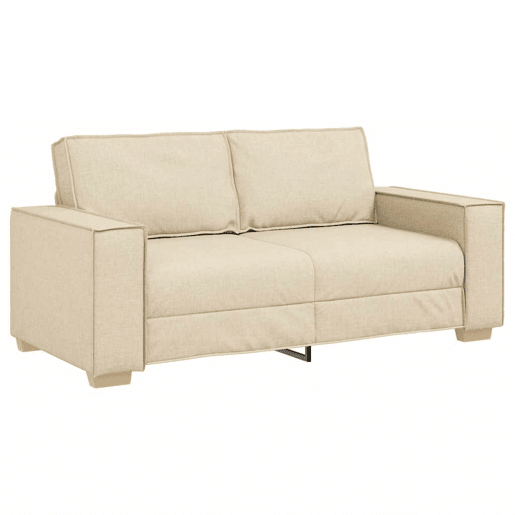 Sofá de 2 lugares - Sofá fixo em tecido creme 140 cm