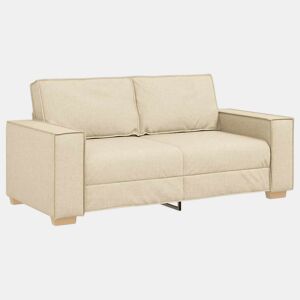 Sofá de 2 lugares - Sofá fixo em tecido creme 140 cm