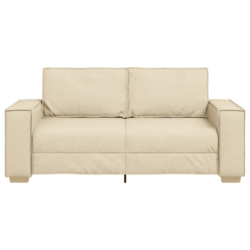 Sofá de 2 lugares - Sofá fixo em tecido creme 140 cm