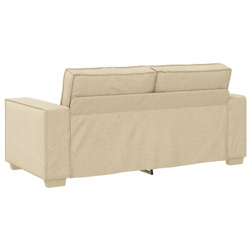 Sofá de 2 lugares - Sofá fixo em tecido creme 140 cm