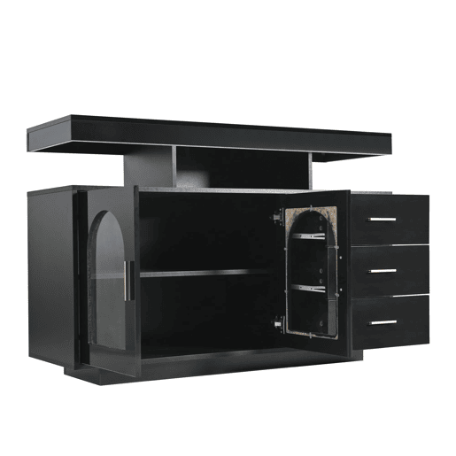 Aparador LED 120 cm - Buffet com 16 luzes coloridas, preto Aparador LED 120 cm - Buffet com 16 luzes coloridas, preto