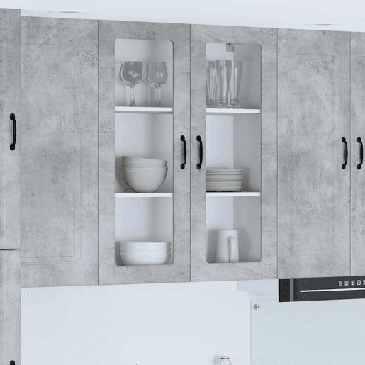 Armário de cozinha suspenso - armario de cocina colgante com porta Cinzento 80 x 31 x 100 cm