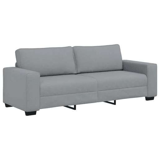 Sofá de 3 lugares - Sofá fixo 180 cm tecido cinza-claro