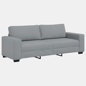 Sofá de 3 lugares - Sofá fixo 180 cm tecido cinza-claro
