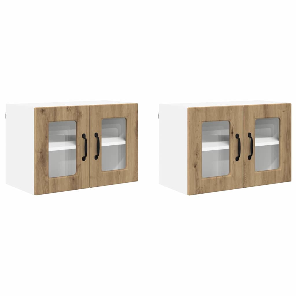 Armario de cocina de pared - Mueble cocina con estante 2 pcs 60 Roble Artisan