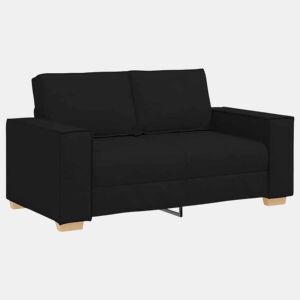 Sofá de 2 lugares - Sofá fixo preto 120 cm tecido
