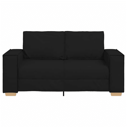Sofá de 2 lugares - Sofá fixo preto 120 cm tecido