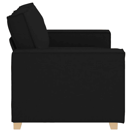 Sofá de 2 lugares - Sofá fixo preto 120 cm tecido