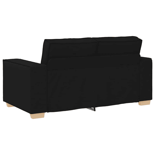 Sofá de 2 lugares - Sofá fixo preto 120 cm tecido