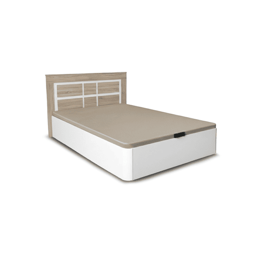 Conjunto de cama box dobrável branca de 150 cm + cabeceira Kiara Cambria branca