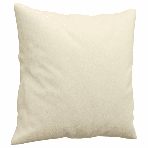 Sofá 2 lugares, Sofá fixo + almofadas decorativas 140cm couro artif. creme