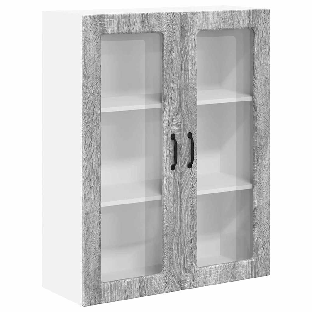Armario de cocina de pared - Mueble cocina 80 Roble/ Gris