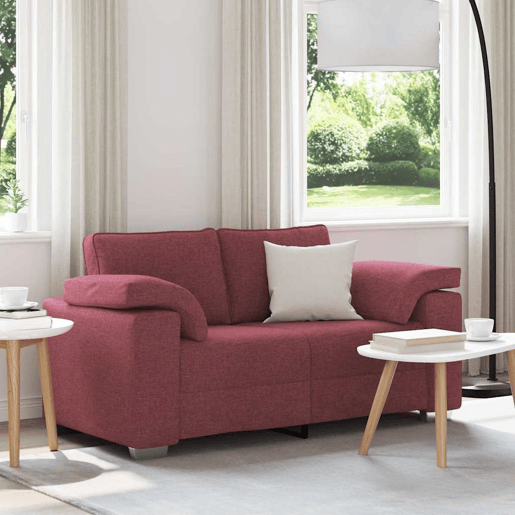 Sofá 3 lugares, Sofá fixo Vinho Vermelho 160 x 77 x 82 cm tecido