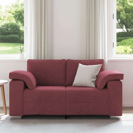 Sofá 3 lugares, Sofá fixo Vinho Vermelho 160 x 77 x 82 cm tecido