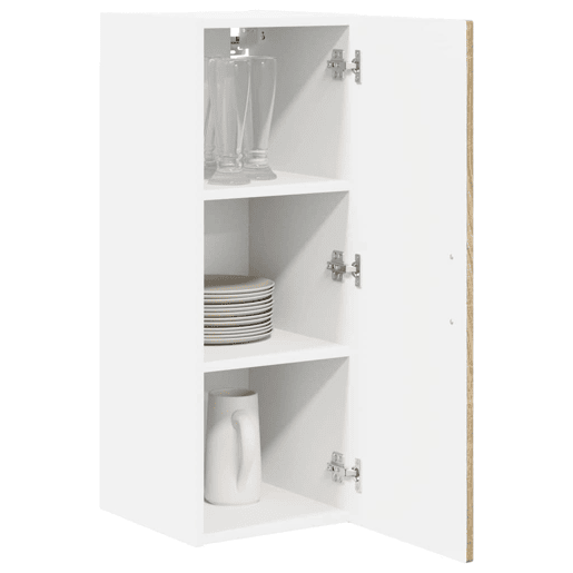 Lote de 2 Armários de cozinha suspendidos - Cozinha modular Colgantes com porta Carvalho Sonoma