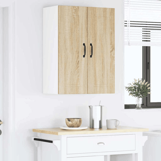 Lote de 2 Armários de cozinha suspendidos - Cozinha modular Colgantes com porta Carvalho Sonoma