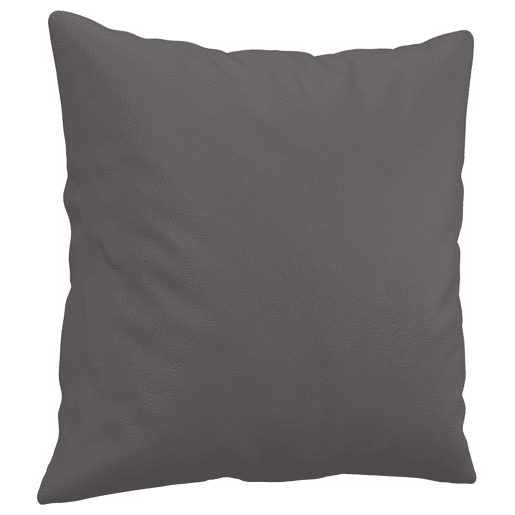 Sofá 2 lugares, Sofá fixo + almofadas decorativas 120cm couro artif. cinza Sofá 2 lugares, Sofá fixo + almofadas decorativas 120cm couro artif. cinza
