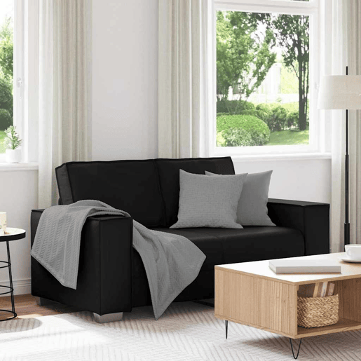 Sofá 3 lugares, Sofá fixo Preto 160 x 78 x 84 cm tecido
