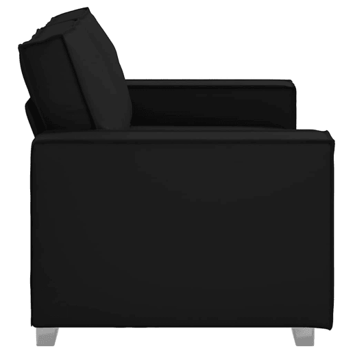 Sofá 3 lugares, Sofá fixo Preto 160 x 78 x 84 cm tecido