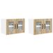 Armario de cocina de pared - Mueble cocina con estante 2 pcs 60 Armario de cocina de pared - Mueble cocina con estante 2 pcs 60 Blanco Brillo