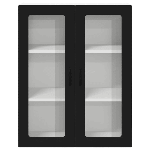 Armário de cozinha suspenso - armario de cocina colgante com porta Preto 80 x 31 x 100 cm