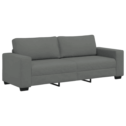 Sofá de 3 lugares - Sofá fixo 180 cm tecido cinza-escuro